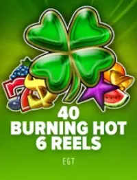 40 burning hot slot logo